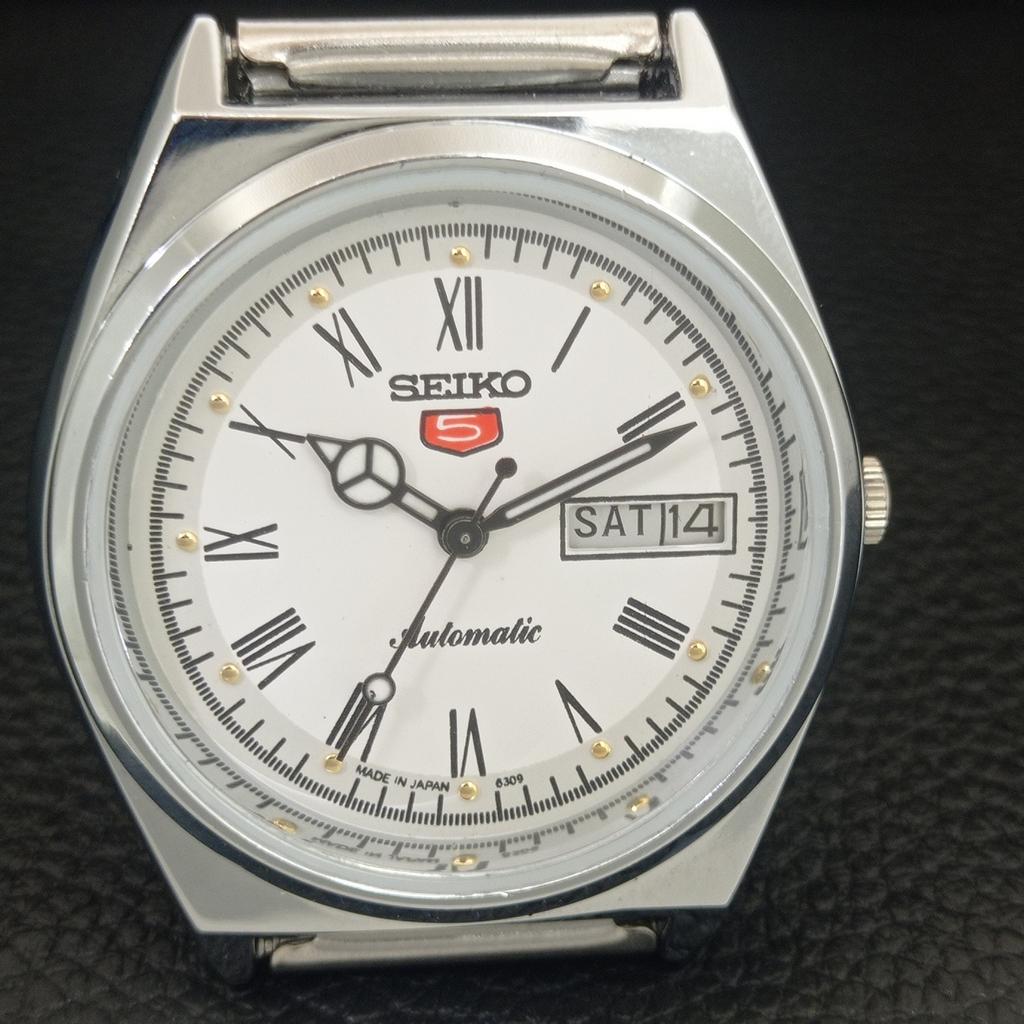 REFURBISHED SEIKO 5 AUTOMATIC VINTAGE JAPAN MENS ROMAN FIGURE WATCH a442665-1