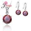 New Fashion Crystal Jewelry Set Cubic Zirconia CZ Pendant Necklace 925 Sterling Silver Jewelry Set Gift For Women Lovers