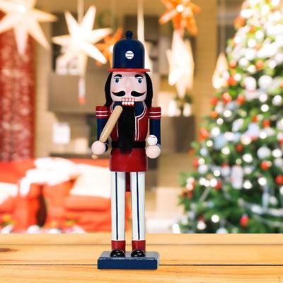 Nussknacker Figur Holzskulptur Stabiler Sockel Weihnachtsdekoration für festliche Feiertage