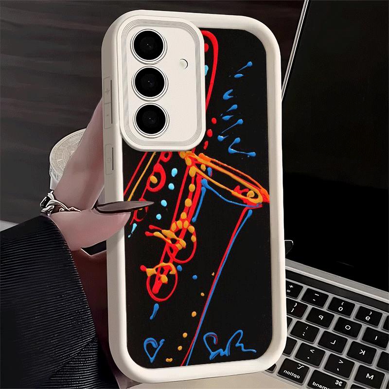 Phone Case for Samsung Galaxy A17 A16 A15 A14 A13 Saxophone Instrument Music A56 A36 A26 A55 A35 A25 A54 A34 A24 A53 A33 A23 A07