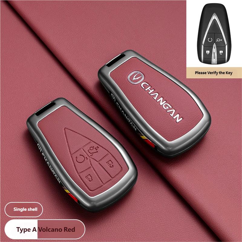 

new FOR Chang An Car Key Cover CS75Plus YiDingPlus NuanCorn UniV ShouLock Key Holder Bag High-End Zinc Alloy Key Case