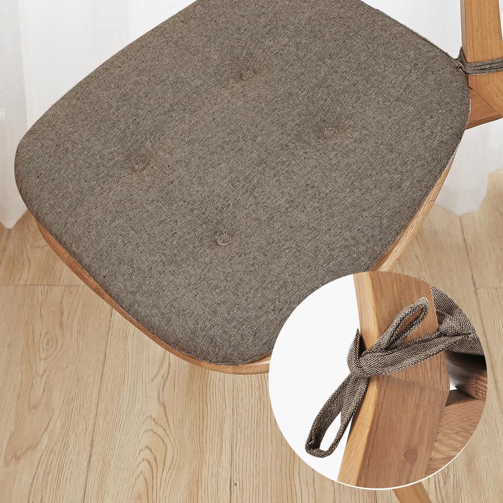 New Winter Thicken Warm Dining Chair Cushion Cotton Linen Seat Pad Horseshoe-shaped Breathable Chair Cushions Home Supplies