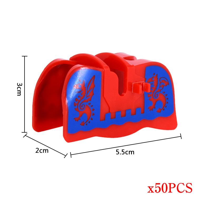 MOC 50 Stück Mittelalter Militär Mittelalter Ritter Kriegspferd Rüstung Pferdeleine Actionfiguren Bausteine Steine Spielzeug Kindergeschenk