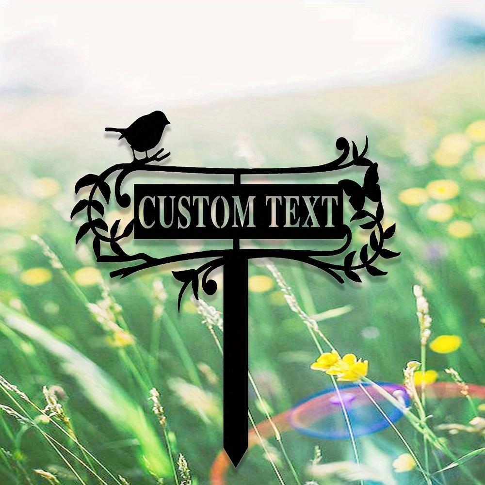 Metal Garden Bird Stake Laser Cut Iron Art Outdoor Home Decor Custom