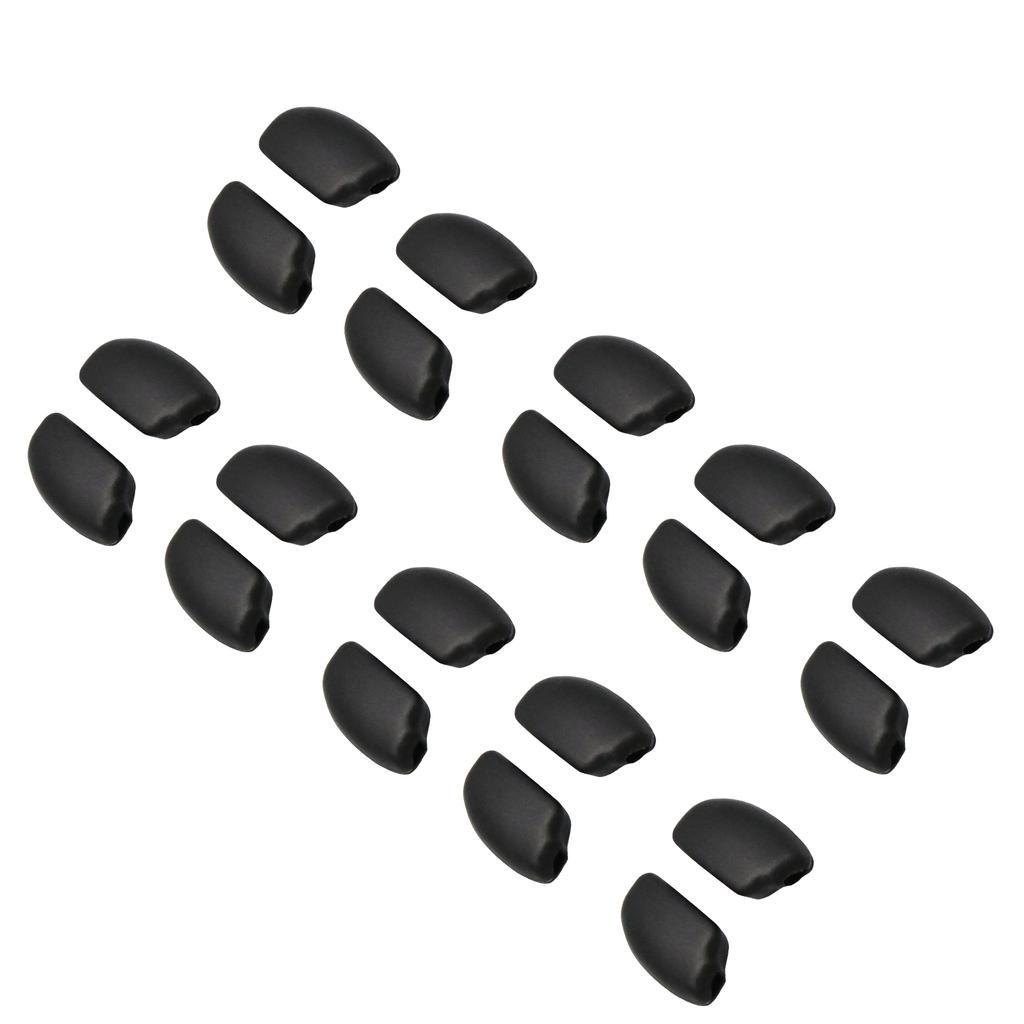 Black Thick Silicone Nose Pad for Glasses and Sunglasses 10 Pairs Anti Slip Cushions