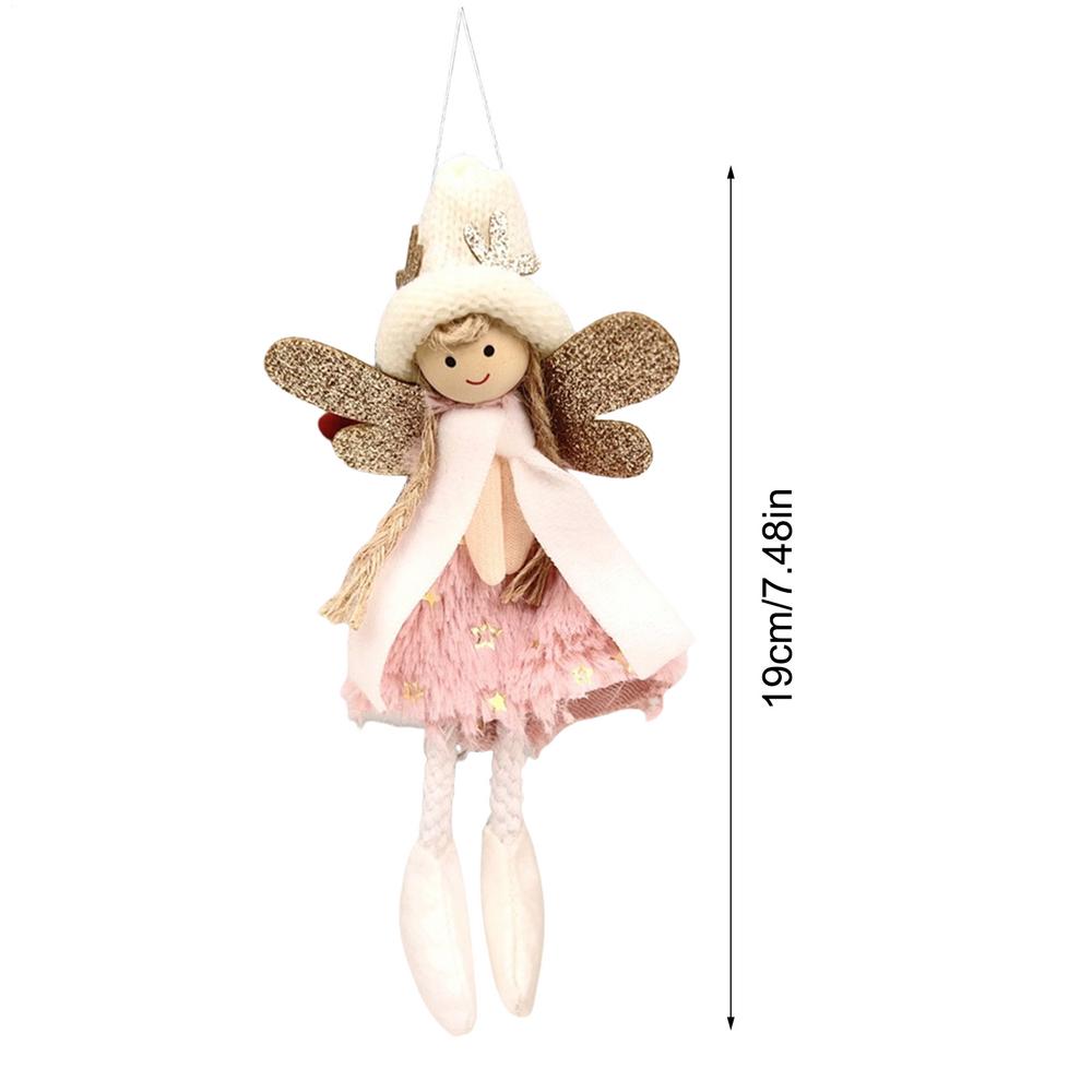Christmas Angel Ornaments For Tree Plush Angel Wings Decor Angel Doll Pendants Christmas Angel Wings Ornament For New Year