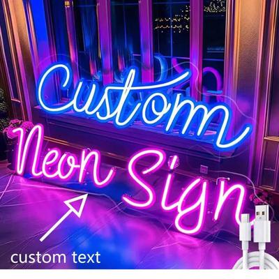 Benutzerdefinierte personalisierte Wanddekoration Fluoreszenzlampenplatte Benutzerdefinierte LED-Namenslampenplatte Kann wiederverwendet werden.