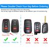 Tukellen for Toyota Key Fob Cover,Special Soft TPU Key Case Cover Protector Compatible with -2025 Rav4 2018-2024 Camry 4Runner - Highlander Corolla