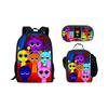 Box Printed Backpack Music Game Student Schoolbag Lunch Bag Pencil Case Set