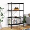 Day and Night - Day and Night Black 4-tier Shelving Unit 80x40x130 Cm