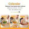 Kitchen Colander, Kitchen Household Large Plastic Drain Long Handle Spoon, Salvage Noodle Dumpling High Temperature Resistant Colander