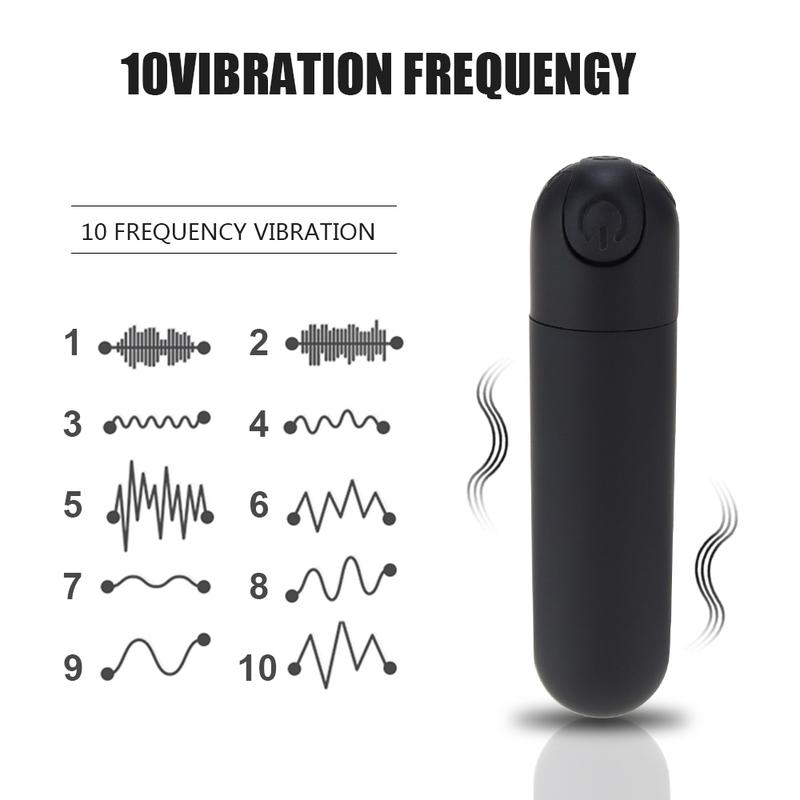 USB Rechargeable Bullet Vibrator 10 Vibration Mini Clit Vagina Massager Nipple Stimulation Pocket Vibrators Sex Toys for Women