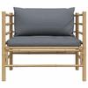 Maison Exclusive - Canapé de jardin avec coussins gris foncé Bambou