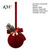 Christmas Tree Hanging Decor Nordic Velvet Bell Ornament, Flocked Bells for Matte Flocking Festive Decorations Door Window Decor, Holiday Home