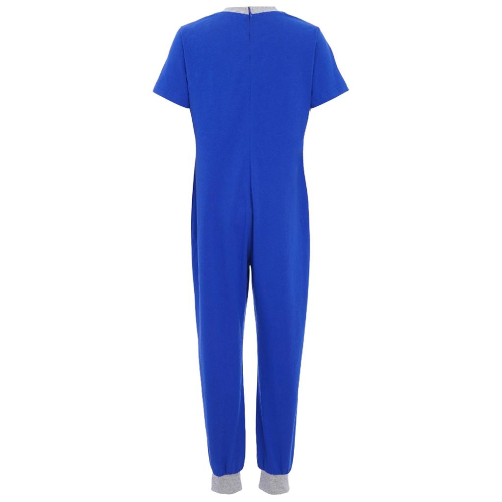 Unisex Kids Adaptive Clothing Jumpsuit Back Invisible Zipper for Easy Dressing Contrast Color with Pocket