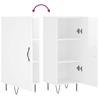 Sideboard High Gloss White 34.5 x 34 x 90 cm Engineered Wood