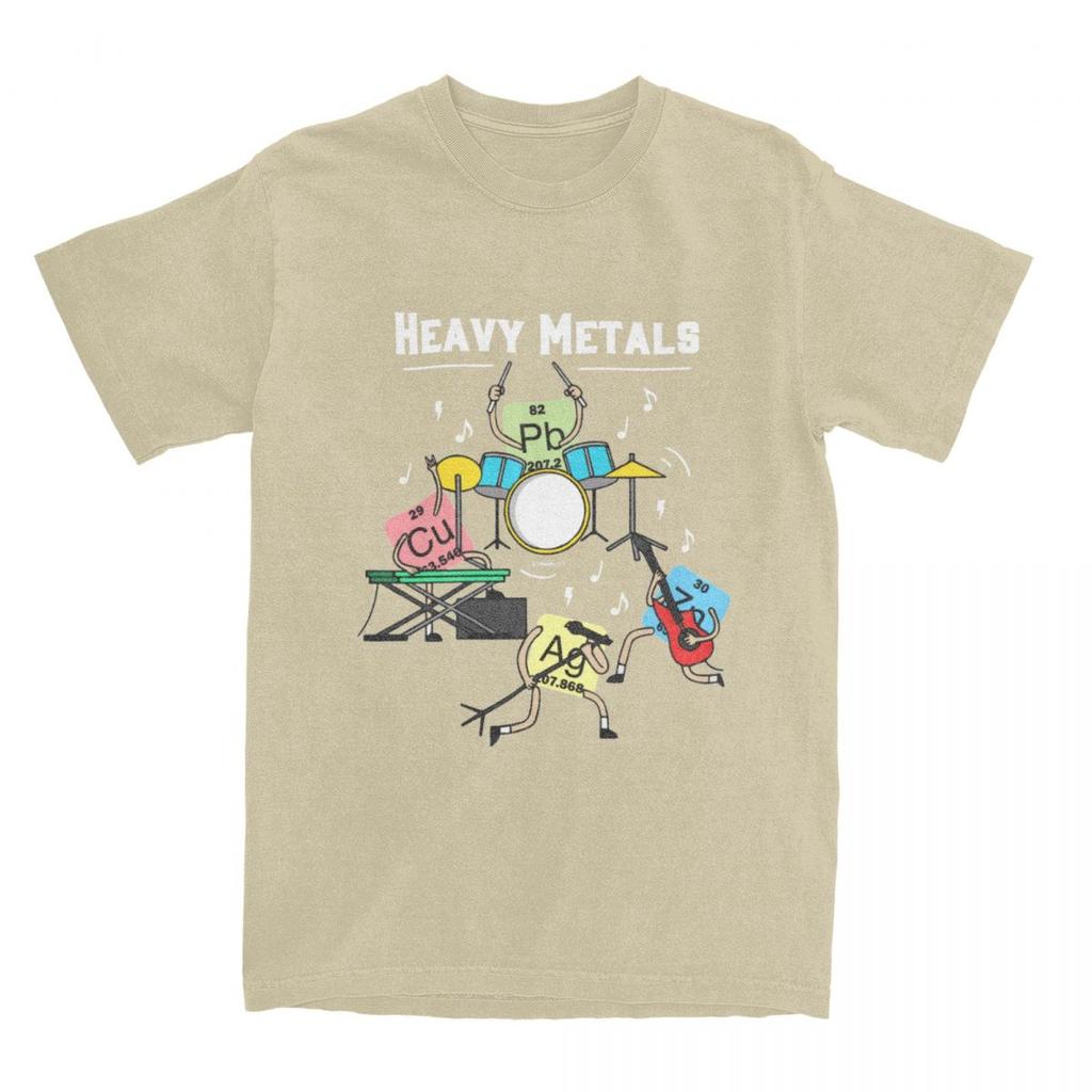 Creative Heavy Metals Rock Chemistry TShirt for Unisex WoUnisex Round Neck Cotton Funny Short Sleeve Tee Shirt Party Tops
