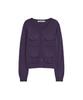 SUNBURNPROJECT Multi Pocket Crop Cardigan, Purple