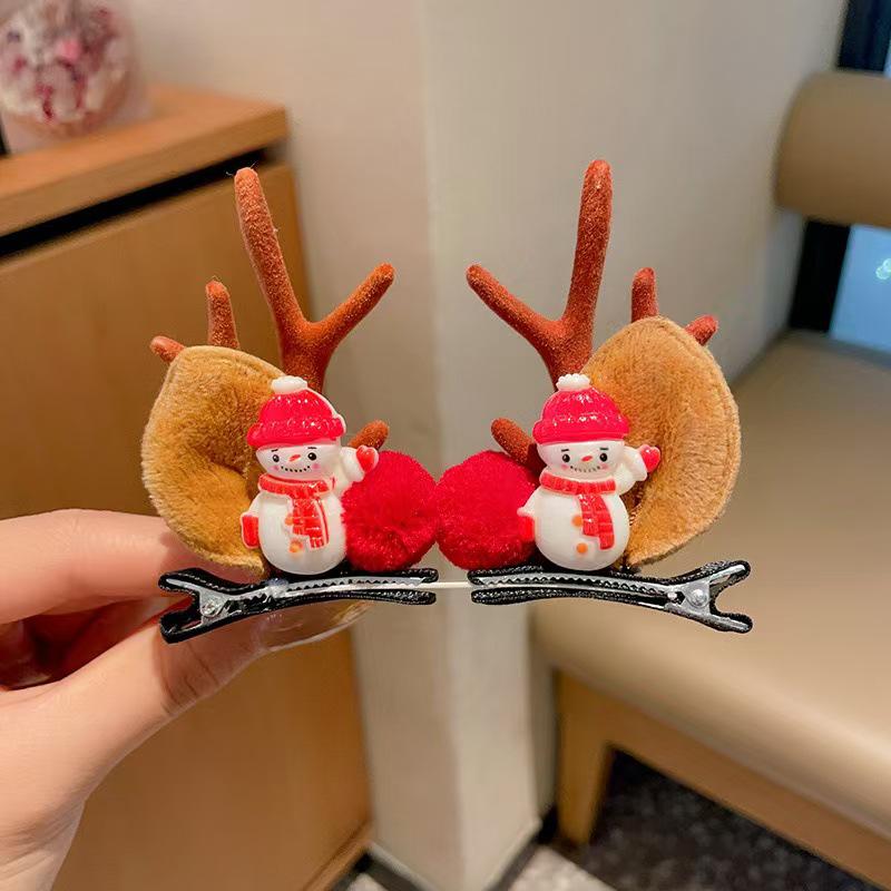 Children's Reindeer Antler Hair Clip - Cute Christmas Cartoon Hair Accessory