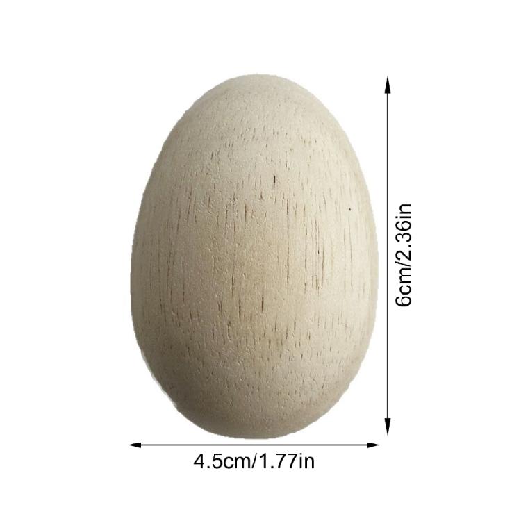 Engravable Easter Eggs Wood Shaker Musical Instrument Wood Eggs Instruments for Kids Sensory Development and Play