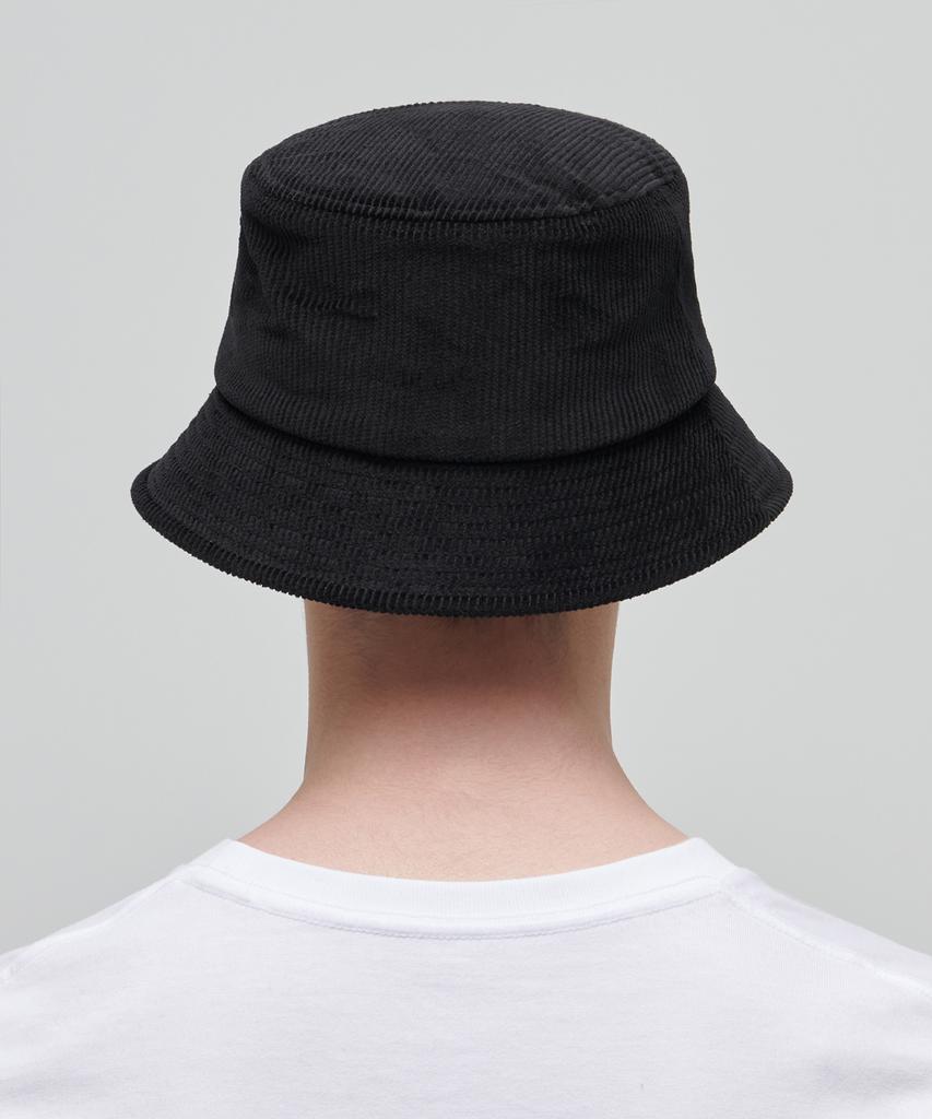MUSINSA STANDARD Oversized Corduroy Bucket Hat [Black]