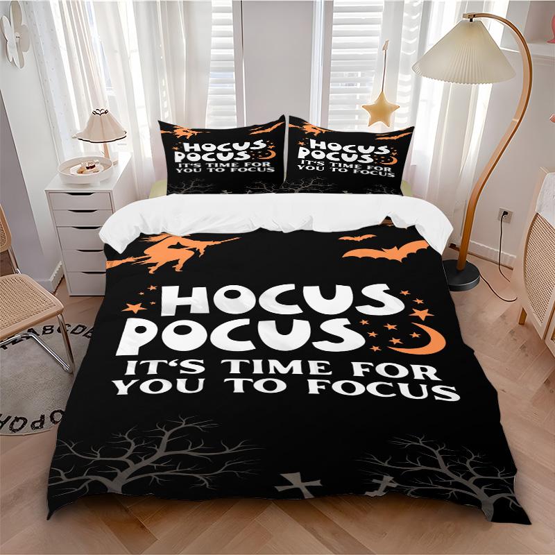Hocus Pocus Focus Print 3Pcs Bedding Setduvet Cover With 2 Bedropillowcase Home Birthday Gift