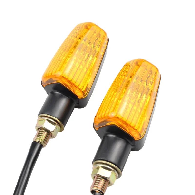 2Pcs Universal Motorcycle Turn Signal Indicator Light Turning Indicators Signal Light Blinkers Amber Motorcycle Accessories