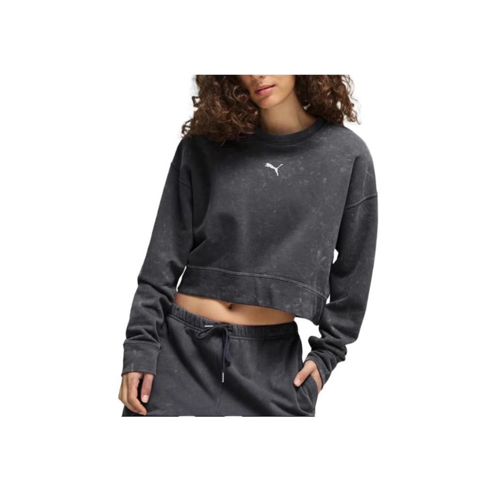 New PUMA Women's Essentials Collection Sportstyle Collection FW24 Sweatshirt Women's Galaxy Gray 629053-69