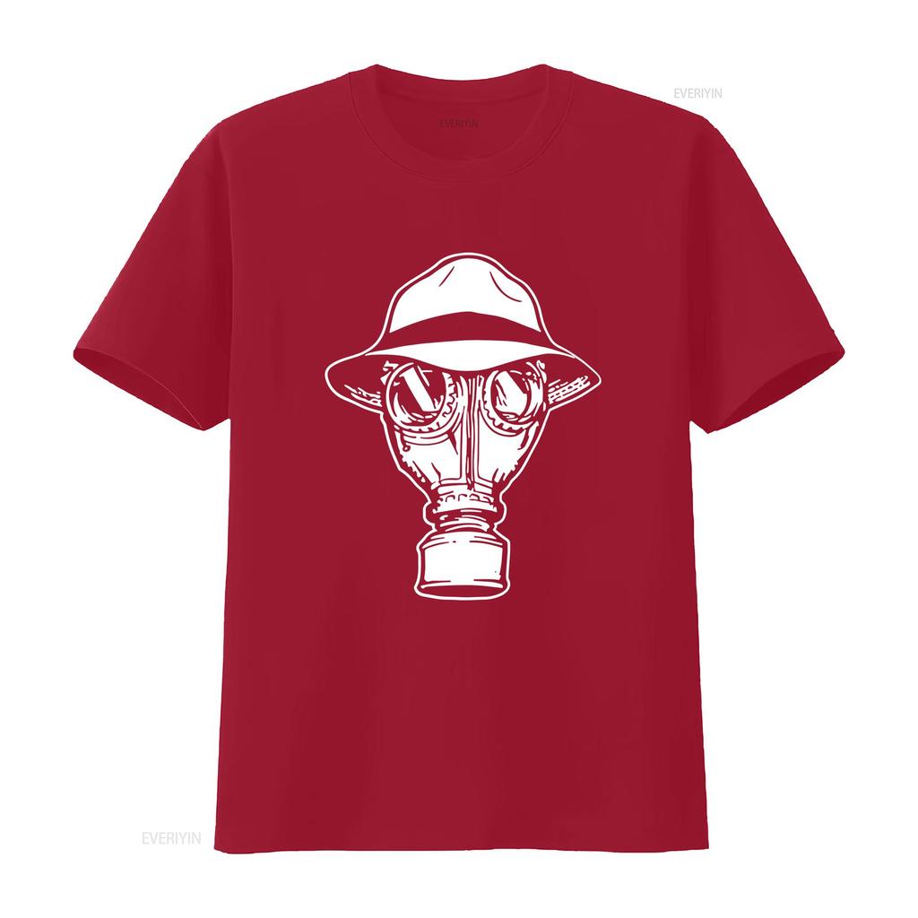 Gas Mask T Shirt Vintage Unisex Top For Everyday Wear Fashion Slightly Breathable Graphic