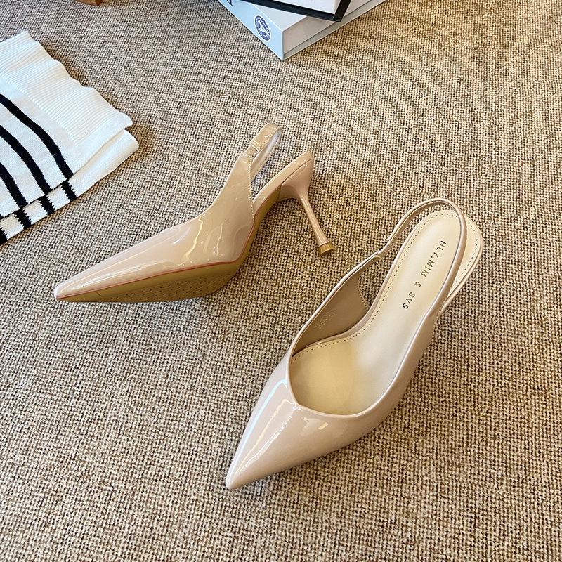 

G860-15 Европейский и американский стиль Весна и лето 2025 новые пустые банкетные туфли на высоком каблуке с острым носком, туфли-лодочки, женские 39 розовый