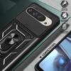 For Google Pixel 9 Pro/Pixel 9 Case with Slide Camera Lid PC+TPU Kickstand Phone Cover