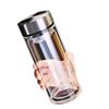 Double-Layer Glass Water Cup with Smart Temperature Measurement, Extra Thick Insulation, Large Capacity, for Home Use.