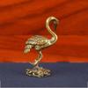Cultural Toys Crane Figurines Pure Brass Brass Miniatures Red-crowned Crane Sculpture  Living Room