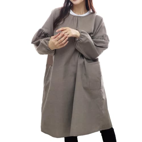 

Стильный и милый женский фартук Nishiki из ткани сидзима с карманами, двусторонний (перед/зад), быстросохнущий, не мнется, свободного кроя, длинный, и