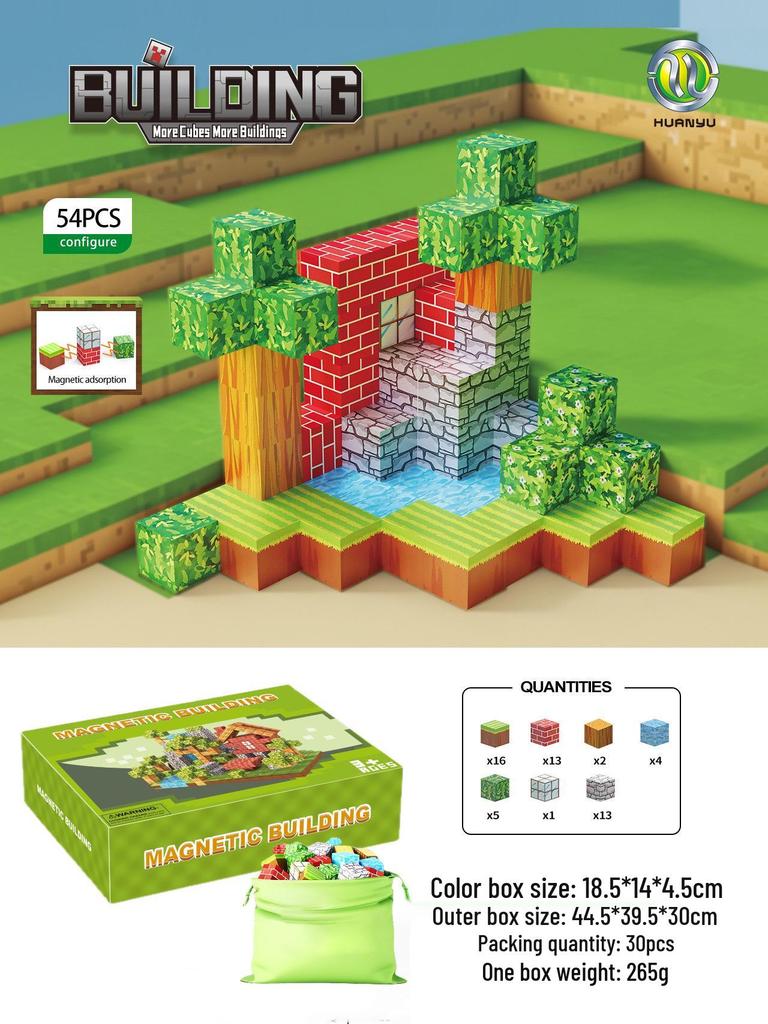 Magic Magnetic Forest Blocks - Magnetic Cube Building Set for Kids