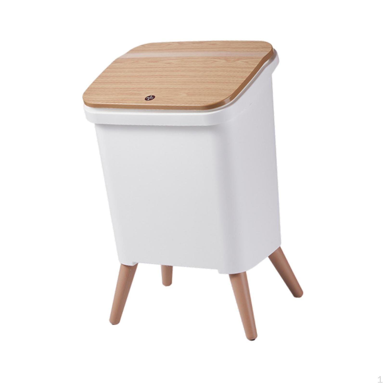 

Freestanding Bin with Lid, Ideal for Children s Bedroom, Living Room, Or Kitchen. White 29x24x46cm