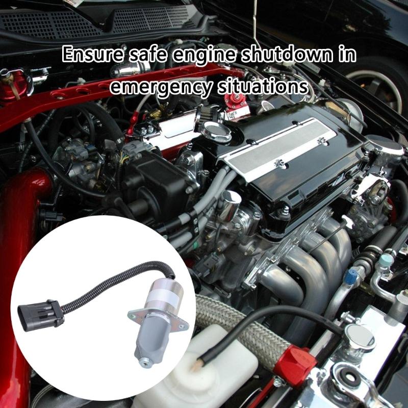 Fuel Shut Down Solenoid 6681513 12V Mechanical Processing Solenoid Simple Installs for Generators Quick & Simple Setups