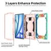 IPad Air 13-inch M3 M4 Case With 360 Rotating Stand Shockproof PC Silicone Hybrid Cover Hand Strap Carry Handle