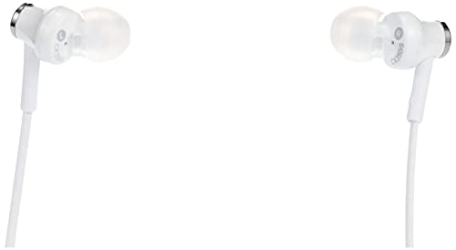 Audio-Technica ATH-CK350iS WH In-Ear Smartphone Earphones with Remote and Microphone, White