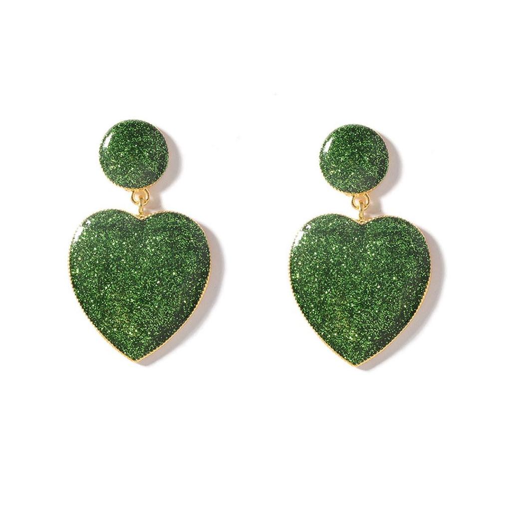 Cross-border Christmas Heart Pendant Geometric Earrings for Women - Versatile Fashion Accessory