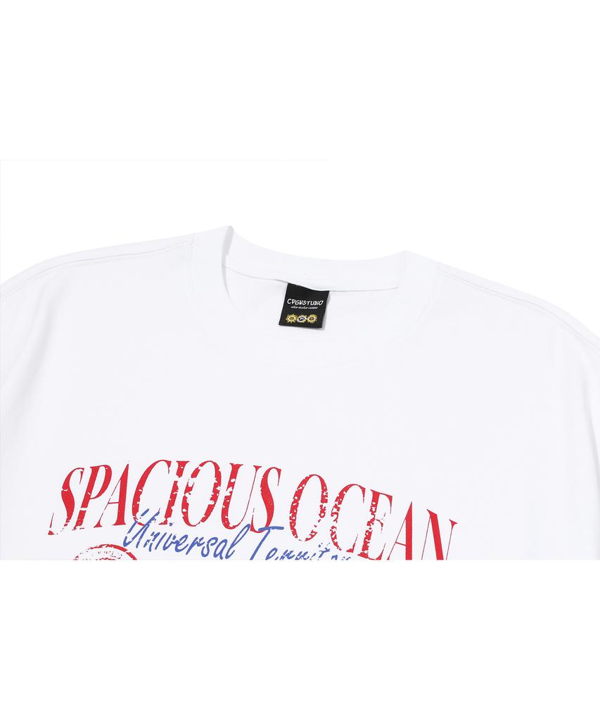 CPGN STUDIO Ocean Whale Short Sleeve Tee White