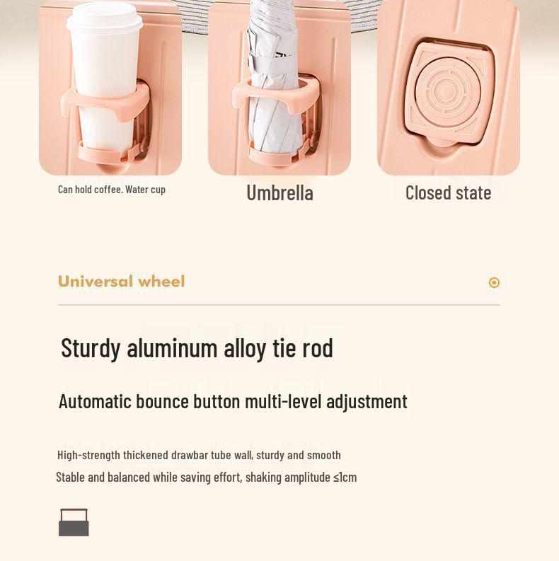 Multifunctional Large-Capacity Suitcase with Wide Handle and Combination Lock for Travel