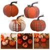 Faux Fall Decorative Crochet Pumpkins For Rustic Farmhouse Thanksgiving Harvest Halloween Table Centerpiece Mantel Kitchen Decor