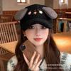 Baseball hats men and women autumn and winter cute koala ears lamb wool warm big head circumference peaked cap