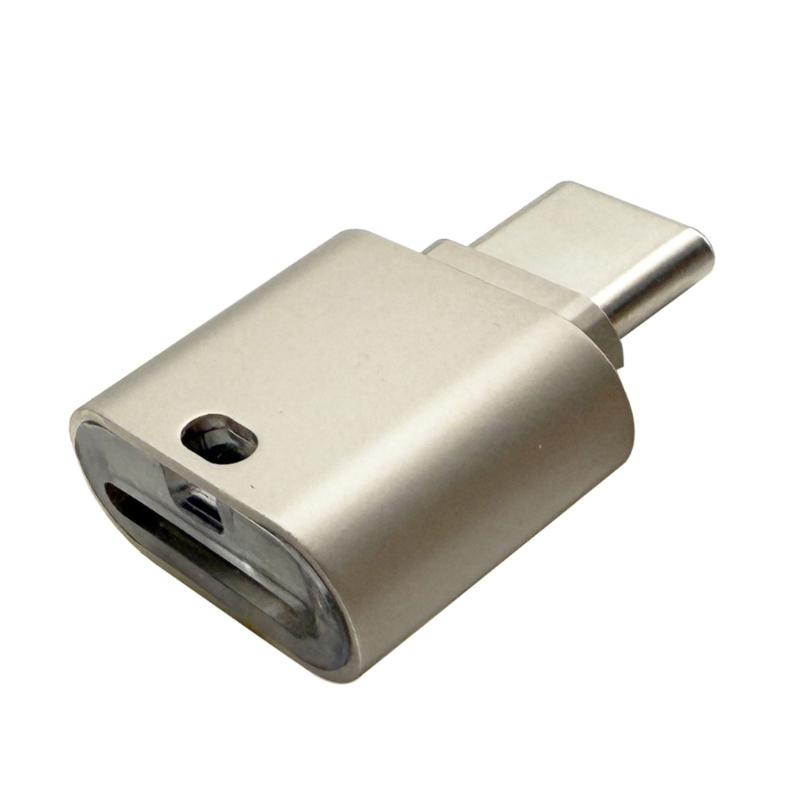 

Type C Memory Card Reader Adapter For Microed Cards Fast Speed Data Transfer For Smartphones And Tablets серебряный