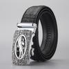 Belt Men'S Business High-End Leather Alligator Pattern Automatic Buckle Belt Embossing