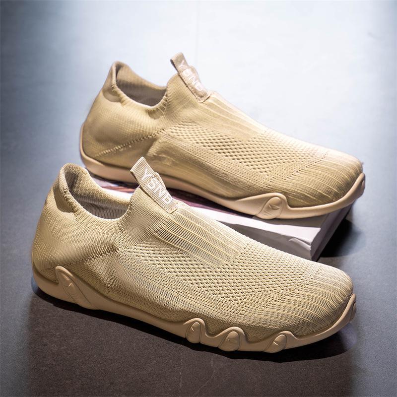 Men's Shoes 2025 Spring and Autumn New Men's Breathable Fly-woven Casual Mesh Shoes Trend One-pedal Student