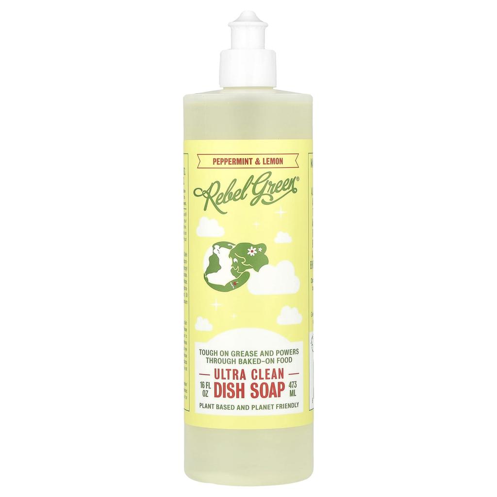 Ultra Clean Dish Soap, Peppermint & Lemon, 473 Ml (16 Fl Oz)