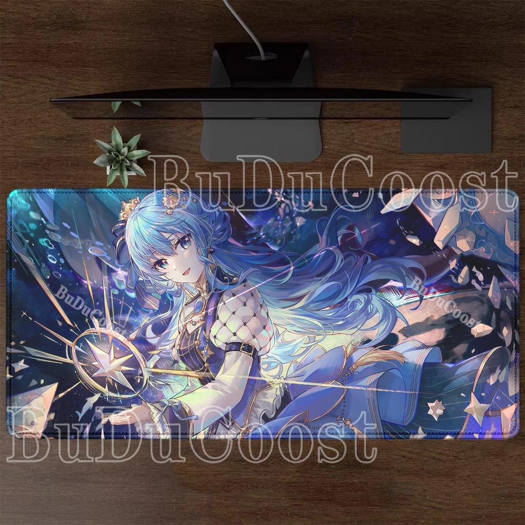 VTuber Hoshimachi Suisei Hololive Mousepad Overlock Keyboard Office Mouse Pad Computer Non-slip HD Printing Anime Girl Desk Mat