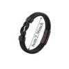 Multi-Strand Braiding Men's Figure-Eight Leather Bracelet  Professional Office Accessory